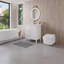 Meuble-lavabo de 30 po avec lavabo, meuble-lavabo avec un tiroir rabattable et deux tiroirs, tablette réglable, bois massif et panneau de fibres à densité moyenne, blanc-248805055-248805048