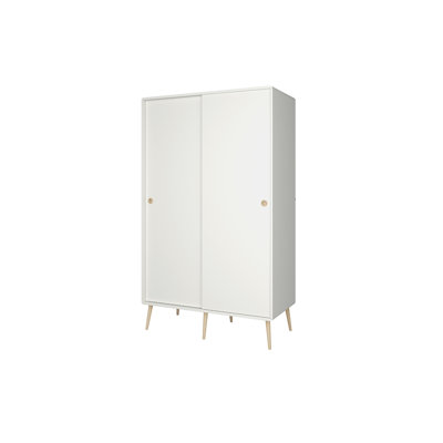 Plummer 2 Door Solid + Manufactured Wood Wardrobe