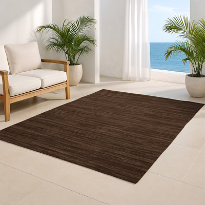 Tapis brun uni d'intérieur et d'extérieur