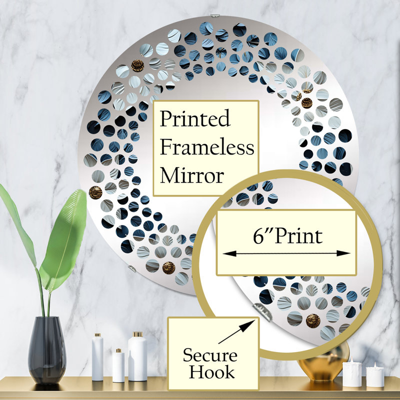 Miroir mural rond, 31,4 po x 31,4 po