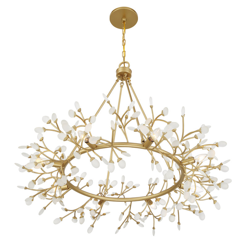Once 8-Light Chandelier in Spun Gold by Breegan Jane