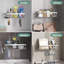 Serviteur de douche en acier inoxydable, ensemble de 6, organisateurs et rangement de salle de bain grande capacité, sans perçage-779506905