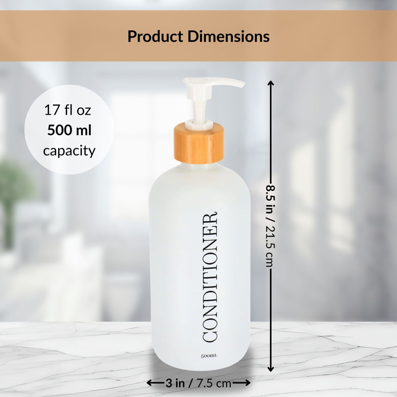 Distributeur de conditionneur blanc mat 17 fl oz (500 ml), Blanc