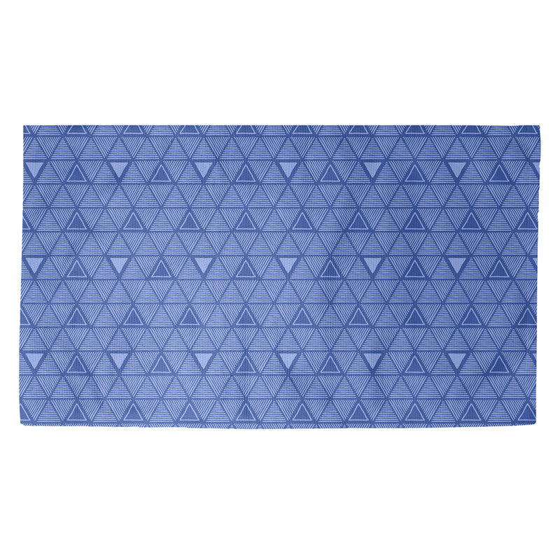 Bleu sarcelle triangle Tapis décoratif, Rectangle 3 pi x 5 pi