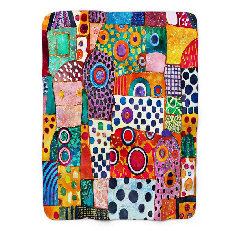 Patchwork Squares - 1 Piece Blanket, Queen