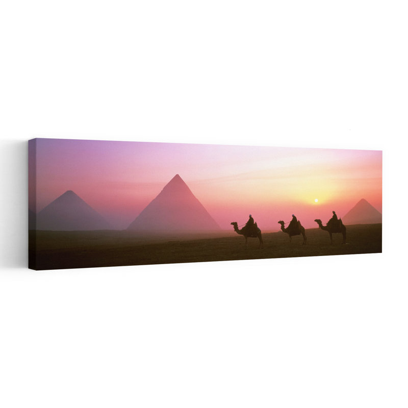 Giza Pyramids Egypt by Collezione Panoramica - Wrapped Canvas Panoramic Print, 50.8 cm H x 152.4 cm W