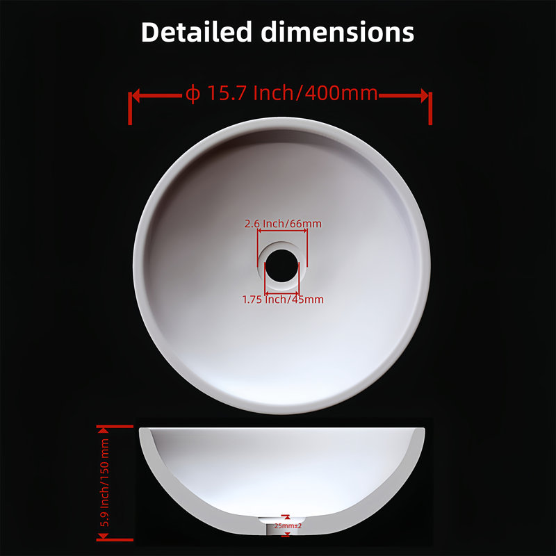 White Natural Marble Bathroom Vessel Sink, White