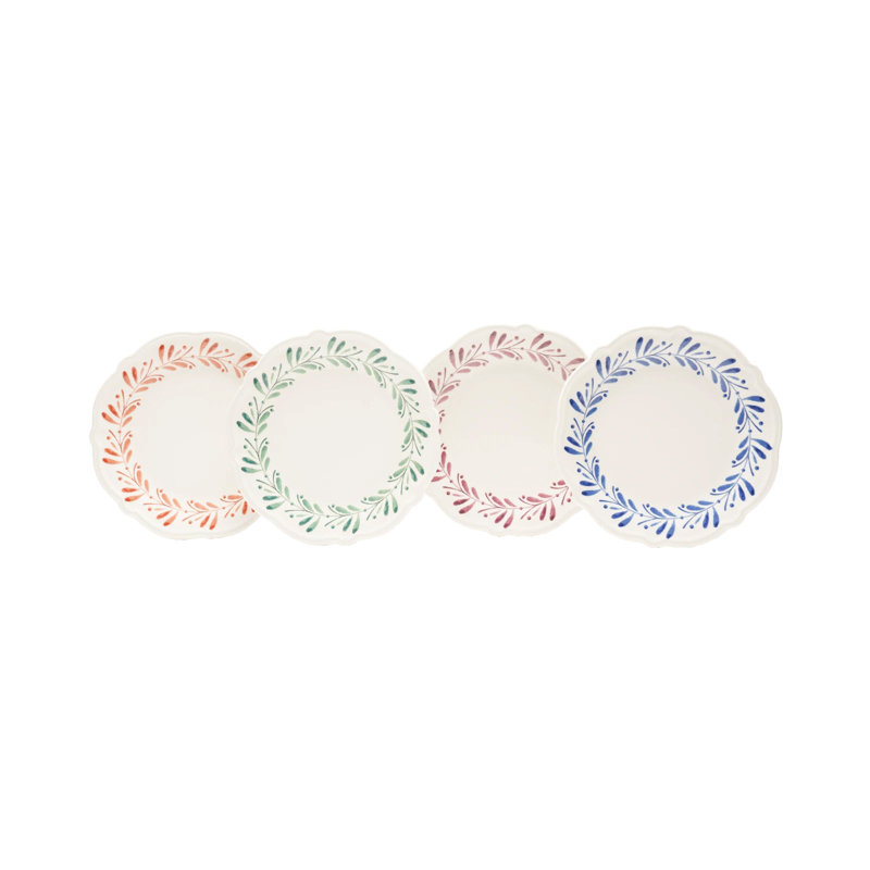 Coraline Set of 4 Dinner Plates, Mix, 27cm