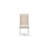 9 Piece Kitchen Table Set Includes an Oval Dining Table with Butterfly Leaf and 8 Cream Linen Fabric Parson Dining Room Chairs, Linen White -524655383