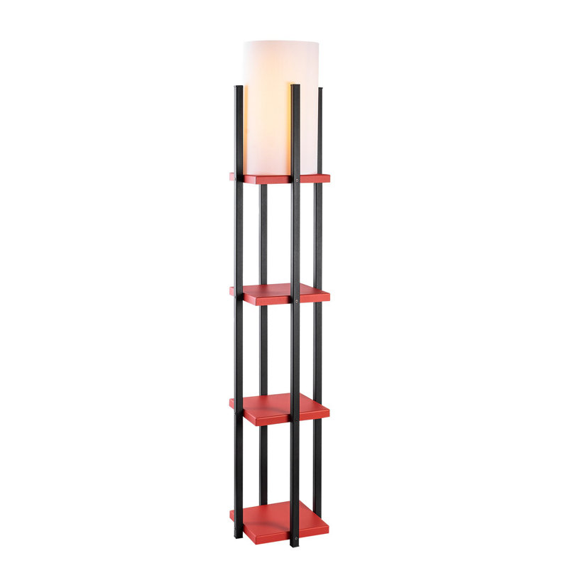 Lampe trépied 66,81 po Cawe, Blanc, Rouge