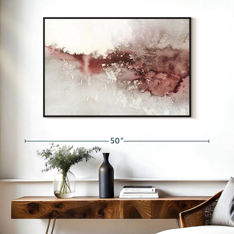 Soft Waves I, 40" X 27", Floating Frame Black
