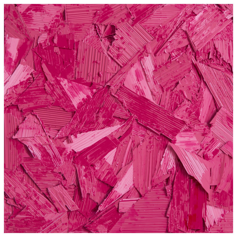 Tapis de bain rose texturé abstrait, 34 po L x 21 po L