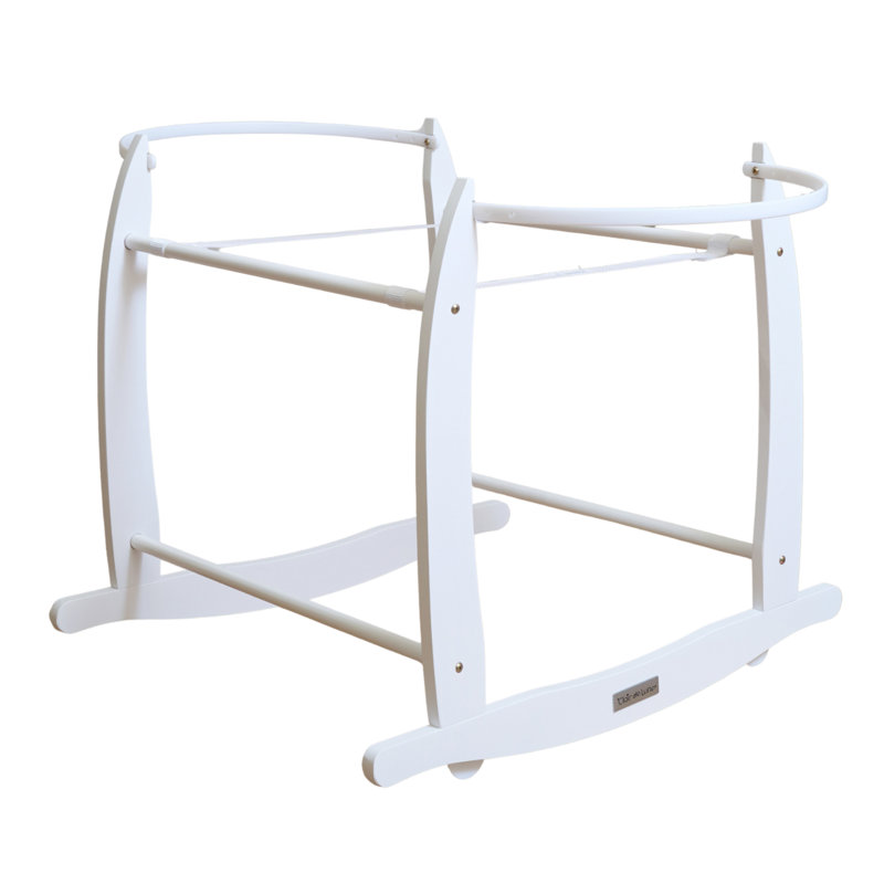 Deluxe Rocking Moses Basket Stand, White