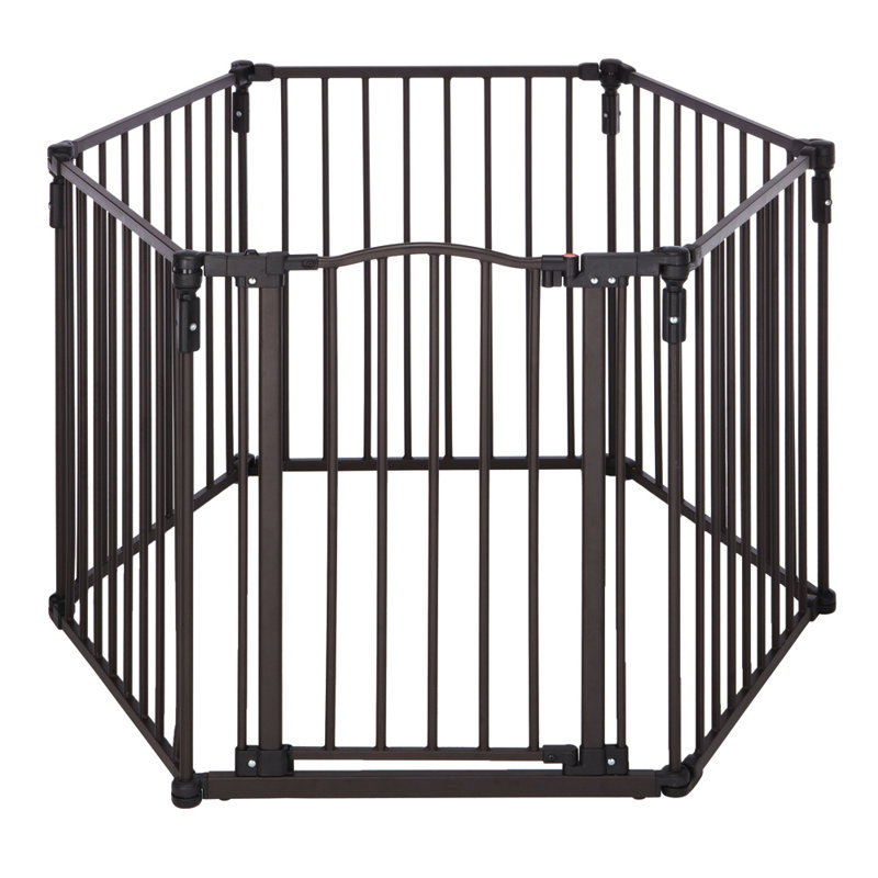 Bronze Metal 6-Panel Adjustable Safety Gate