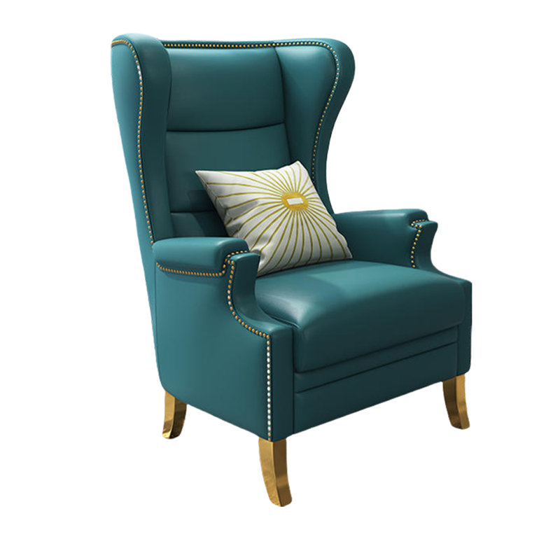 Fauteuil inclinable en similicuir Lages, Similicuir bleu
