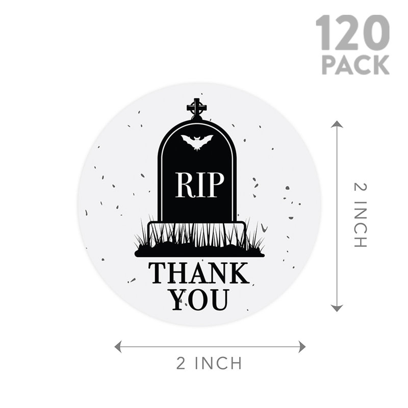 «Thank You RIP», pierre tombale, joyeux Halloween, autocollants