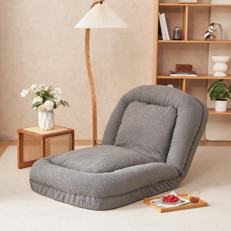 Versatile Folding Sofa Bed for All Living Spaces, Enhancing Comfort and Functionality, Grey Teddy