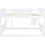 Lit double superposé avec glissade en blanc - Qualité et élégance du mobilier de chambre à coucher