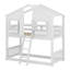 Lit superposé House avec toit, fenêtre, boîte de fenêtre, porte, avec barrières de sécurité et échelle-114400123