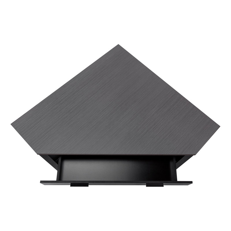 Bureau d'ordinateur Huggard, Gris foncé / Noir