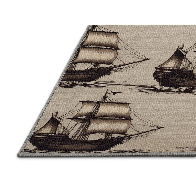  Tapis nautique lavable Galions, Tapis de couloir 2 pi x 4 pi