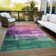 Machine Washable Indoor/Outdoor Claudian ACN1479 Purple Rug