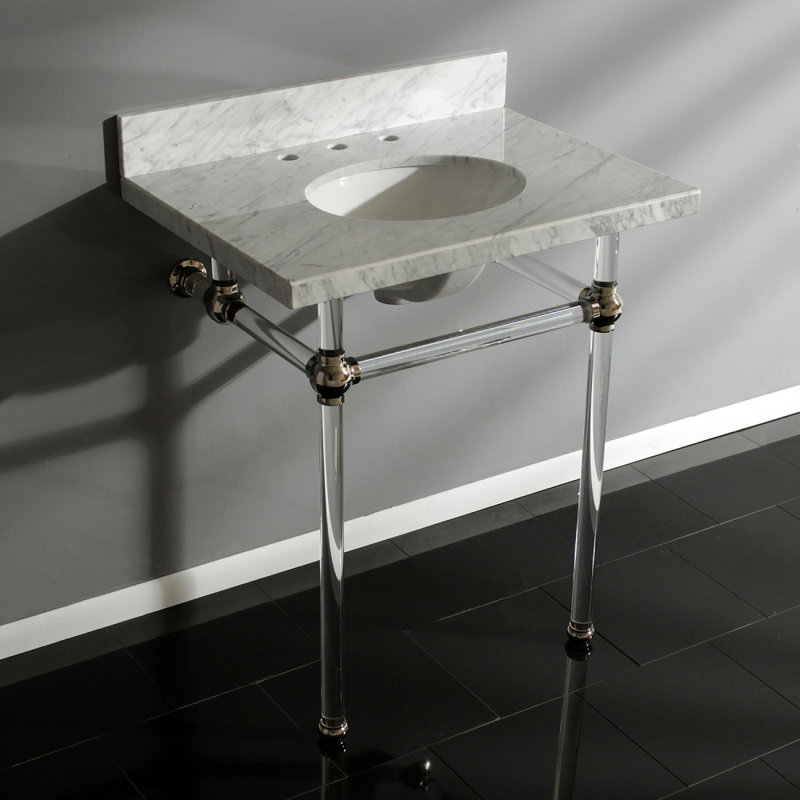 Carrara Marble/Polished Nickel