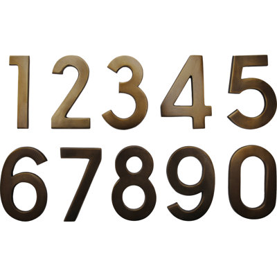4'' H Brass House Number