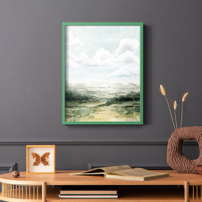 «Valley Highlight I», reproduction encadrée - bois massif