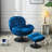 Zenon Velvet Swivel Accent Chair with Ottoman-991307796
