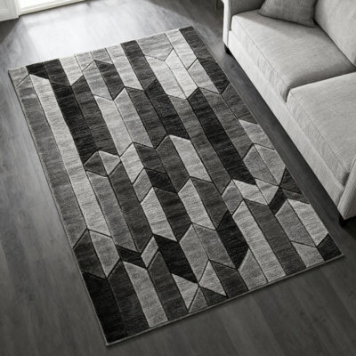 Tapis noir / gris Barclay