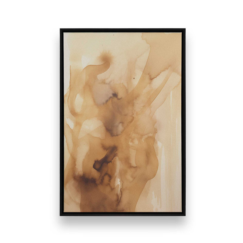 Burnt Echoes II Canvas Print, Satin Black Floater Framed, 18.75" H x 12.75" W x 1.75" D