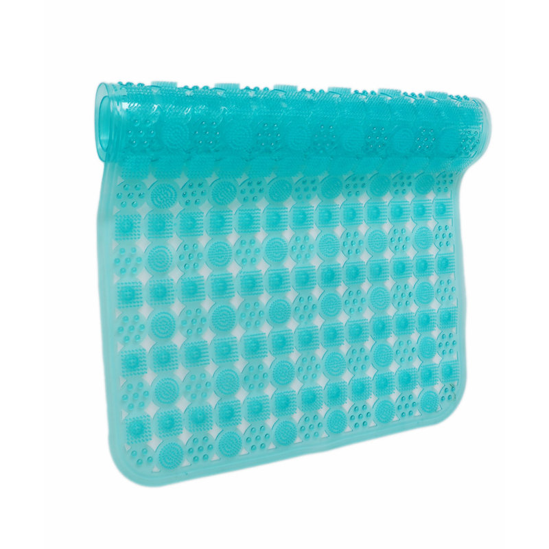 Aaleigha Non-Slip Shower Mat, Aqua