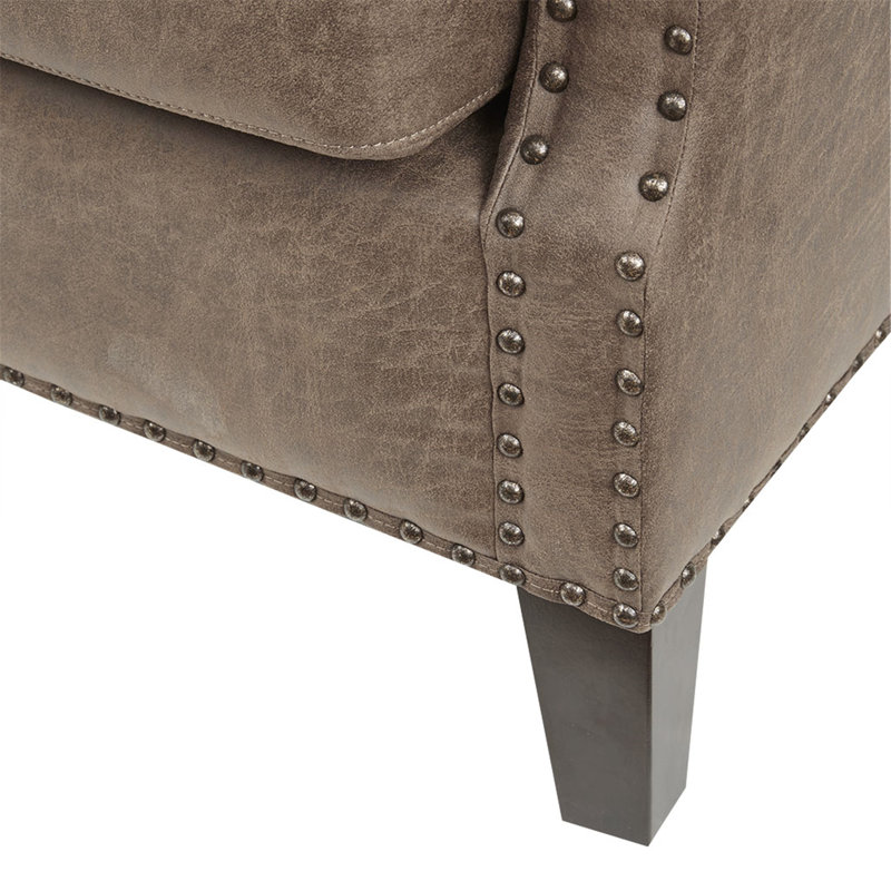 Fauteuil d'appoint l 28 po avec pieds en bois