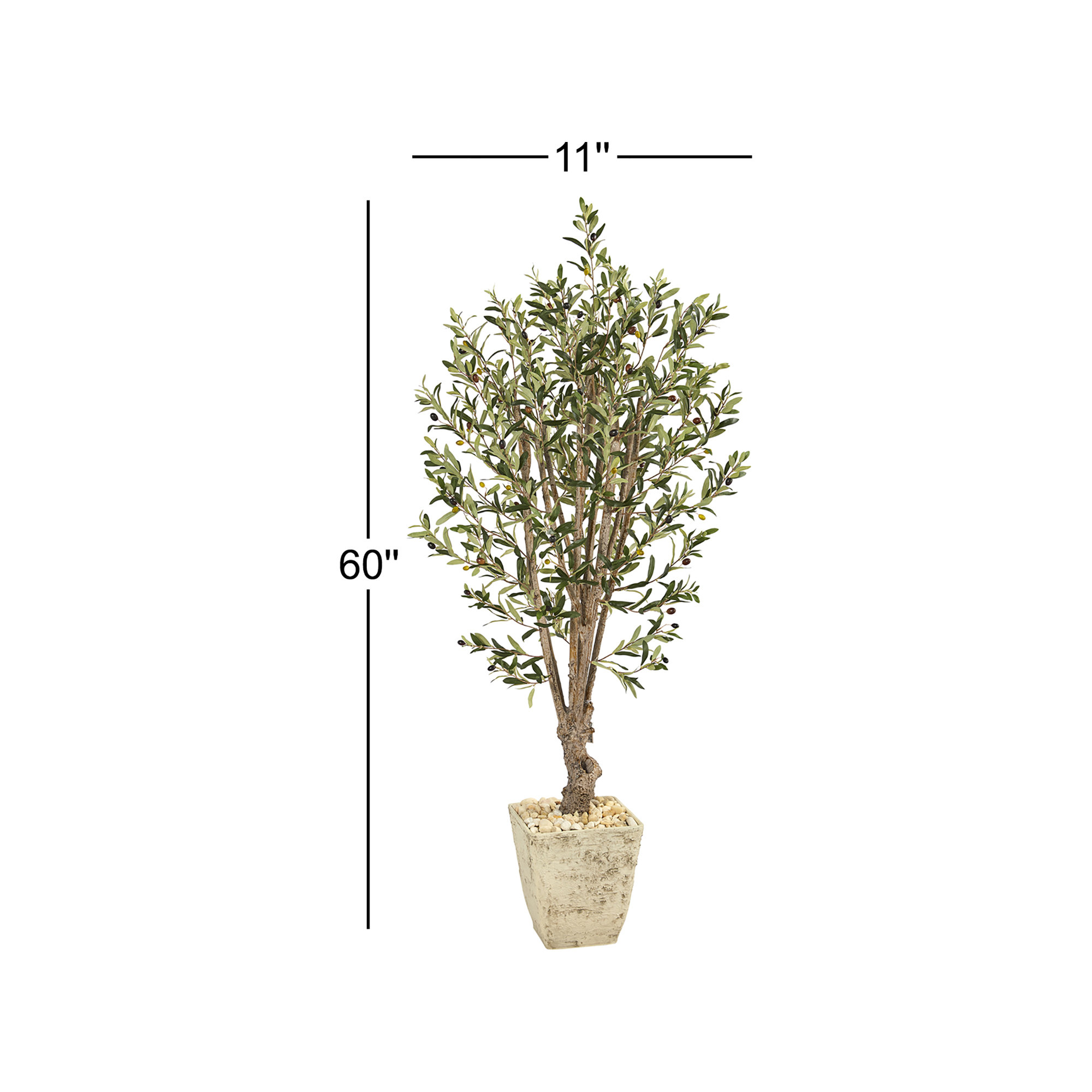 60'' Faux Olive Tree Tree in Planter