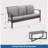 2-Piece Wicker Patio Conversation Set With Cushions & Coffee Table-251160929