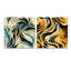 Cossio - Ensemble de 2 peintures murales abstraites en acrylique-103931560