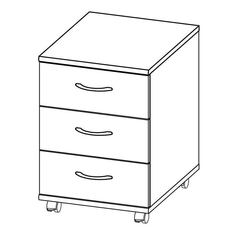 Power 3 Drawer Filing Cabinet