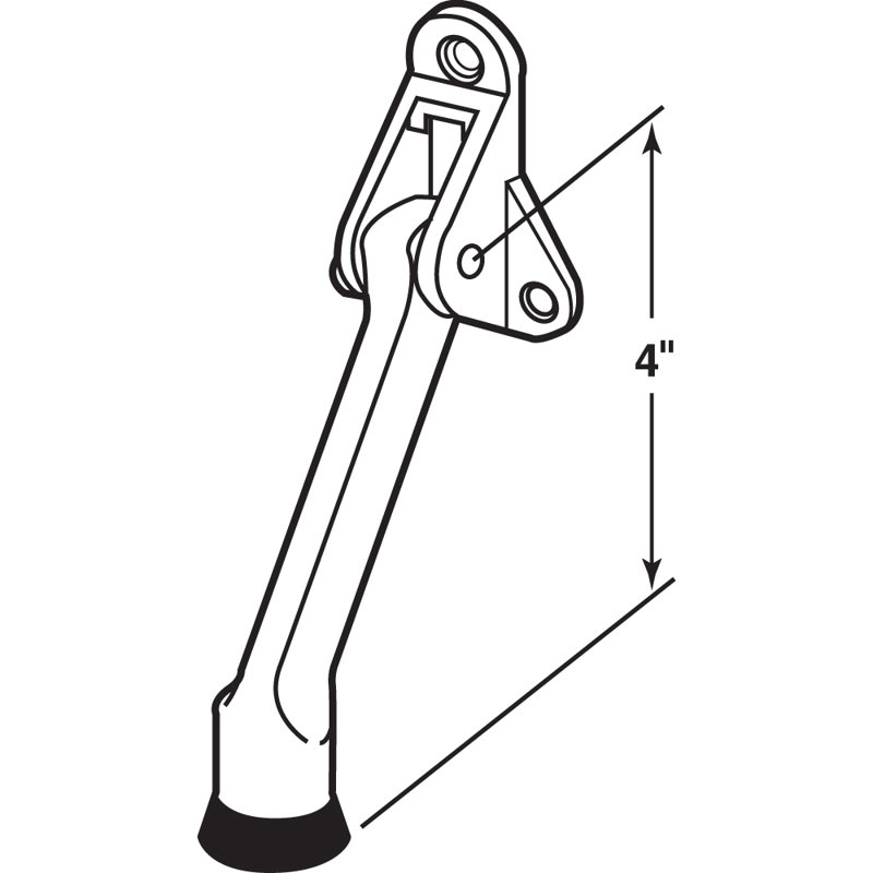 Support de porte à 3 trous moulé sous pression (paquet simple), Chrome