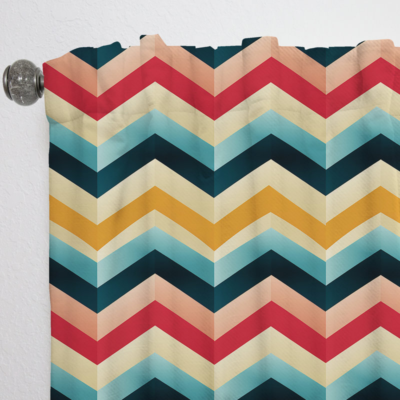 Rideau obscurcissant Kevion - Chevron - 1 panneau, L 52 po x L 120 po