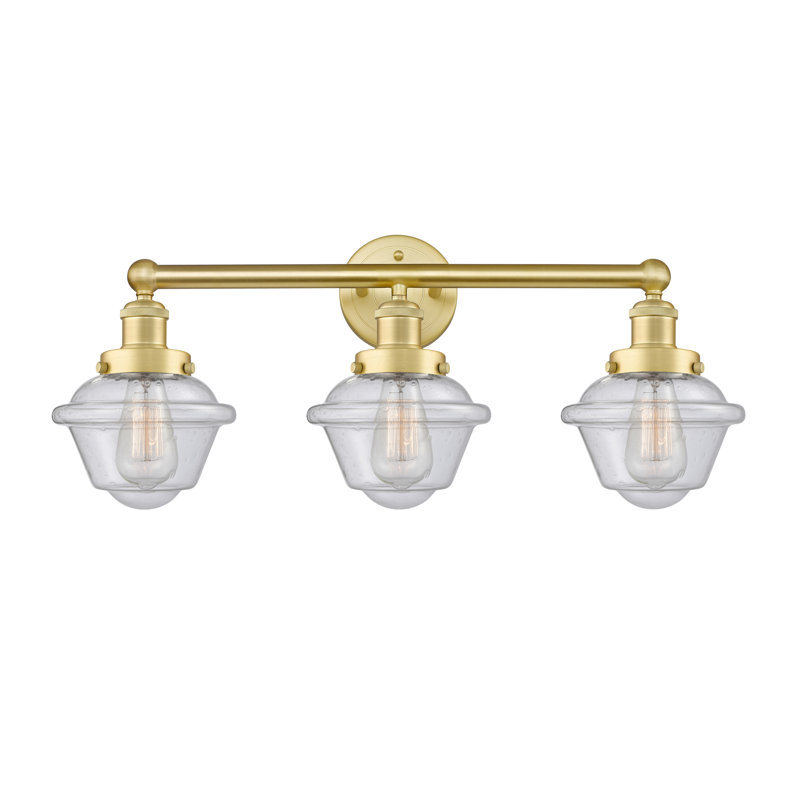 Éclairage pour meuble-lavabo à 3 lumières à intensité variable Grourke, Bullé, Or satiné