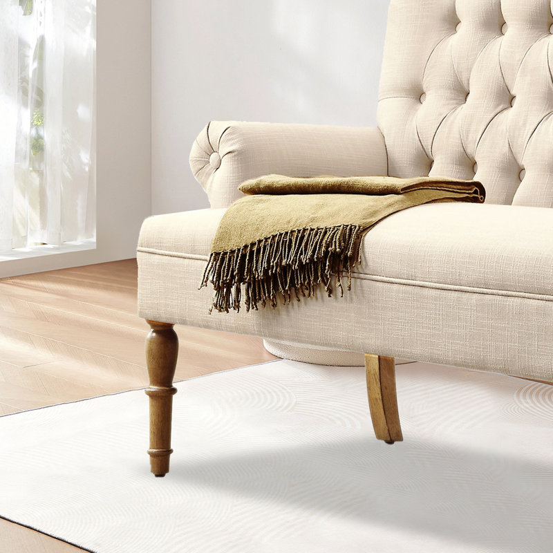 Dudden 59'' Reception Loveseat, Beige