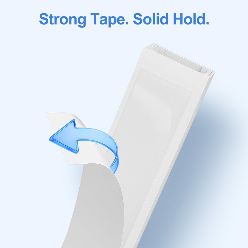 Cord Hider, cache-câbles à cordon unique de 113 po, couvre-câbles pour les fils sur le mur, ensemble de gestion des câbles facile à installer pour 2 petits fils, bureau de chemin de fer à câbles W0,59 po