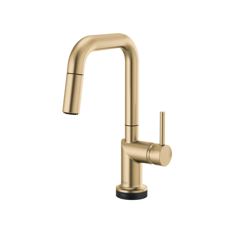 Odin® SmartTouch® Pull-Down Prep Faucet with Square Spout, Luxe Gold, Lever
