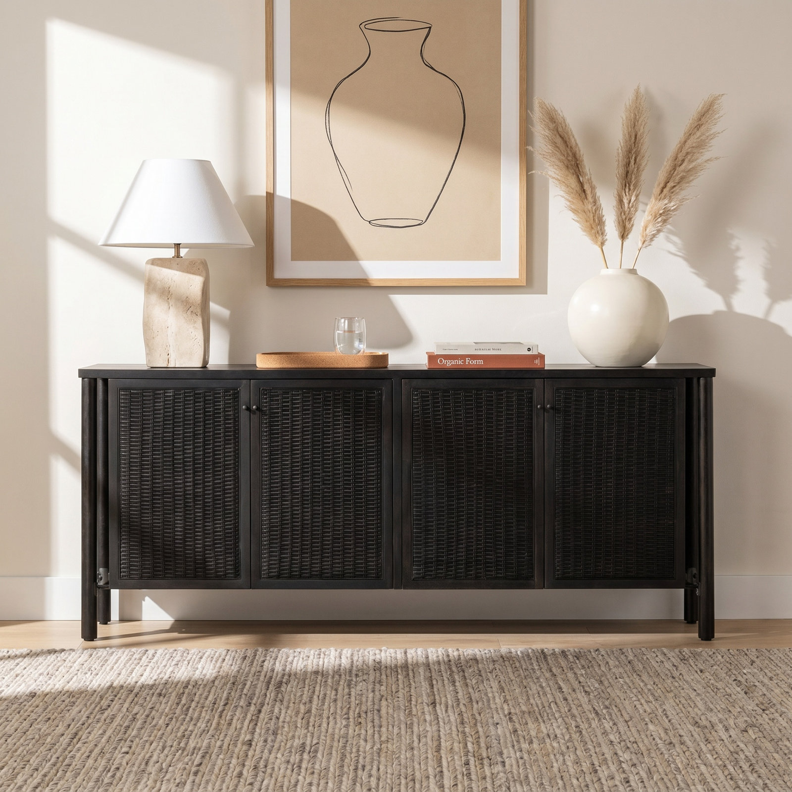 Abbey 74'' Sideboard, Black