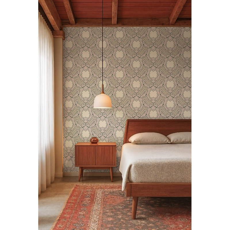 Shadow Leaf Damask - Wallpaper, Sunwashed, Non-pasted, Paper
