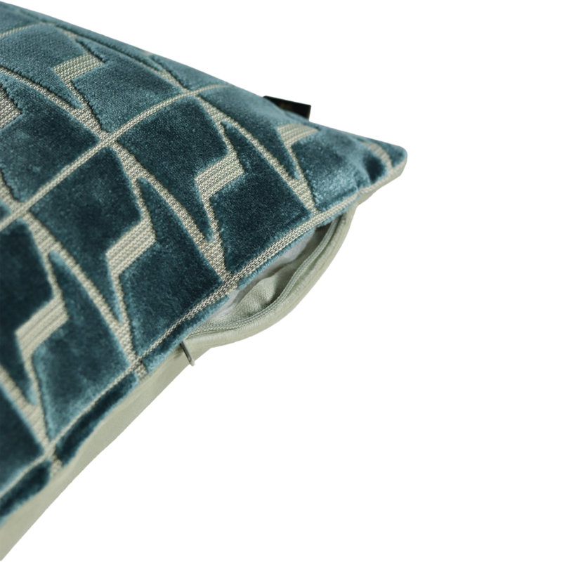 Palette Woven Square Pillow Cover, Pastel Blue