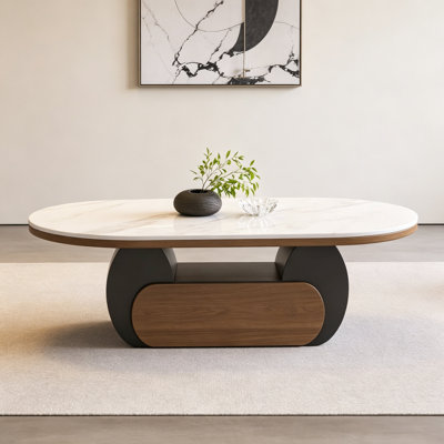 Table basse italienne de forme ovale