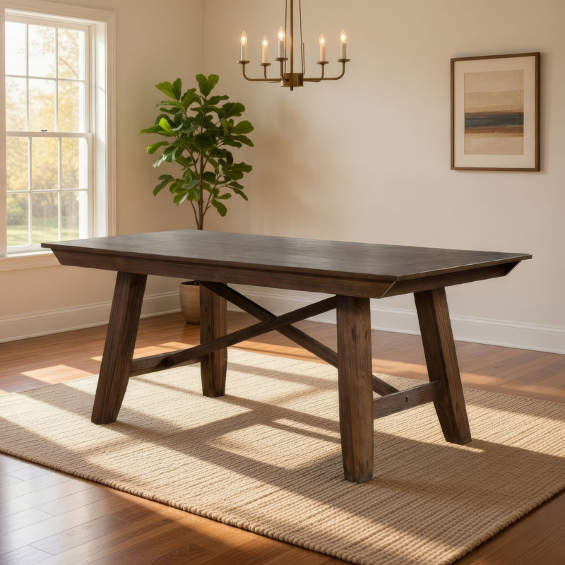 Cristal Acacia Solid Wood Dining Table