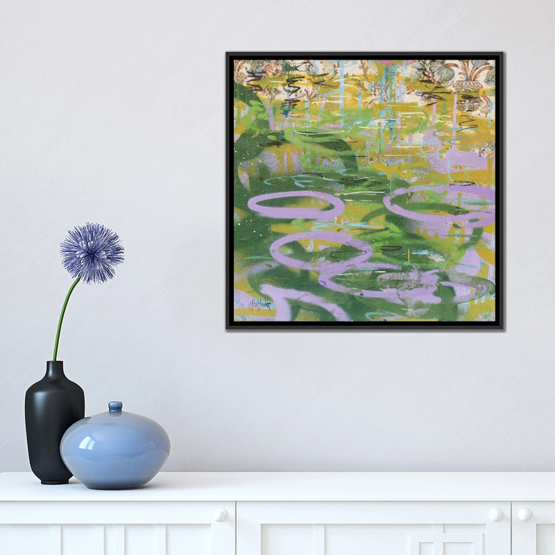 Monet Monet Monet Series: No. 21, reproduction d'art sur toile tendue, H 18 po x l 18 po x P 1,5 po, Toile encadrée noire